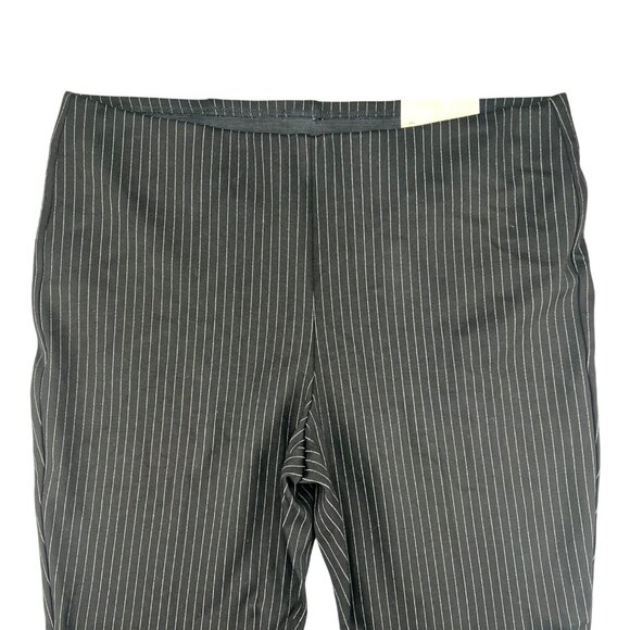 Chicos So Slimming Juliet Straight Leg Pinstripe Pants 16P Black & White - Picture 12 of 16